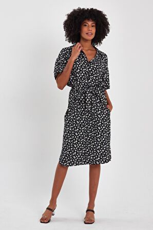 ALEXANDERGARDI KUŞAKLI GÖMLEK ELBİSE (B23-009)