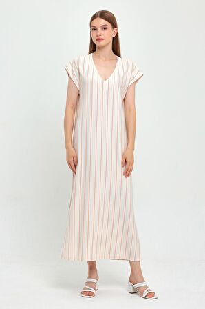 ALEXANDERGARDI YIRTMAÇLI V YAKA ELBİSE (B23-229)