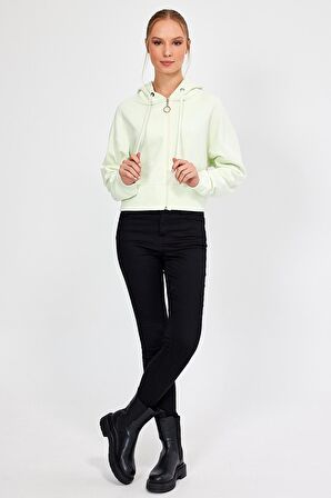 ALEXANDERGARDI KAPÜŞONLU ŞARDONLU CROP HIRKA (B23-31303)