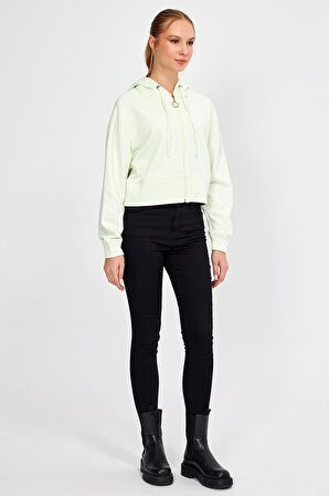 ALEXANDERGARDI KAPÜŞONLU ŞARDONLU CROP HIRKA (B23-31303)