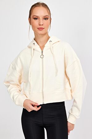 ALEXANDERGARDI KAPÜŞONLU ŞARDONLU CROP HIRKA (B23-31303)