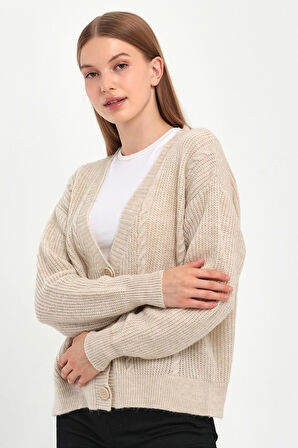ALEXANDERGARDI DÜĞMELİ ÖRME TRİKO HIRKA (B23-5801)