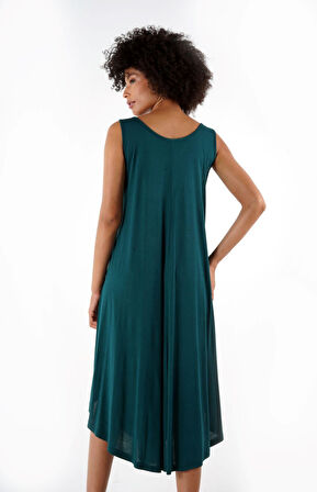 ALEXANDERGARDİ ASİMETRİK KESİM KOLSUZ ELBİSE (B23-00114)