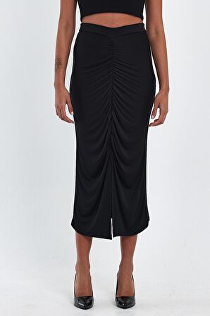 ALEXANDERGARDI ÖNÜ BÜZGÜLÜ YIRTMAÇLI ETEK (B24-00159)