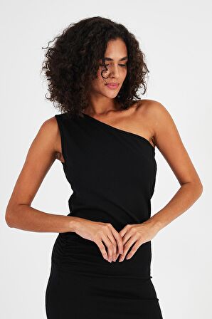 ALEXANDERGARDI TEK ASKILI YIRTMAÇLI KALEM ELBİSE(B24-00207)