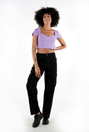 ALEXANDERGARDI QUEEN ANNE YAKA CROP BLUZ (B24-00217)