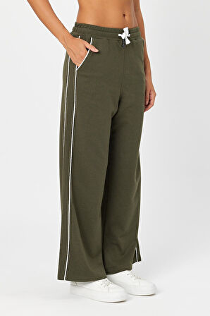 ALEXANDERGARDI ÇİFT ŞERİTLİ BELİ LASTİKLİ BOL PAÇA EŞOFMAN ALTI (B24-00224)