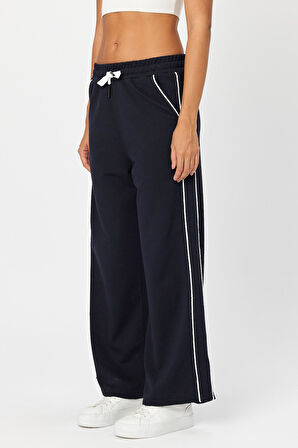 ALEXANDERGARDI ÇİFT ŞERİTLİ BELİ LASTİKLİ BOL PAÇA EŞOFMAN ALTI (B24-00224)