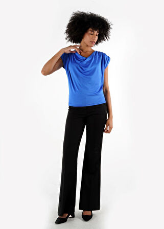 ALEXANDERGARDI DEGAJE YAKA VATKALI DÖKÜMLÜ BLUZ (B24-0081)