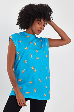 ALEXANDERGARDI YIRTMAÇLI KOLSUZ t-shirt(B23-00135-WN)