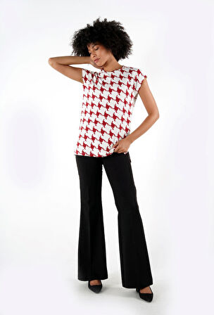 ALEXANDERGARDI YIRTMAÇLI DESENLI BLUZ (B24-1659)