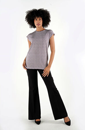 ALEXANDERGARDI YIRTMAÇLI DESENLI BLUZ (B24-1659)