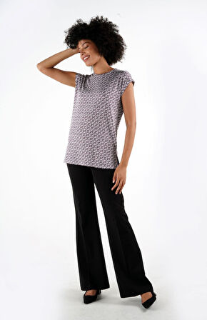 ALEXANDERGARDI YIRTMAÇLI DESENLI BLUZ (B24-1659)