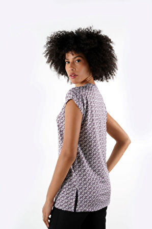 ALEXANDERGARDI YIRTMAÇLI DESENLI BLUZ (B24-1659)