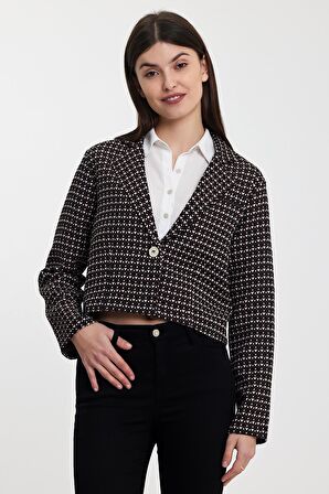 ALEXANDERGARDI DESENLİ CROP CEKET(B24-21401)