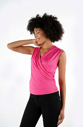 ALEXANDERGARDI KRUVAZE YAKA KOLSUZ BLUZ (B24-38001)