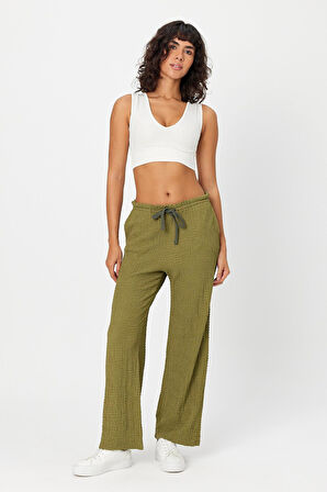 Alexandergardi Dokulu Beli Bağlamalı Palazzo Pantolon (B25-0023101)