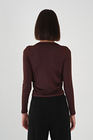 ALEXANDERGARDI Degaje Yaka Dökümlü Bluz