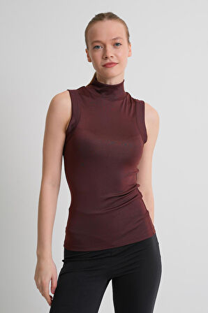 ALEXANDERGARDI Dik Yaka Kolsuz Kadın Bluz