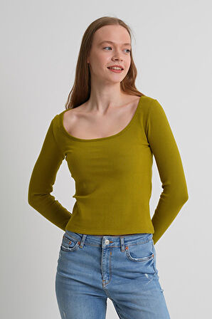 ALEXANDERGARDI Geniş Yaka Fitilli Kadın Bluz