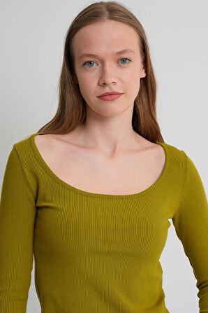 ALEXANDERGARDI Geniş Yaka Fitilli Kadın Bluz