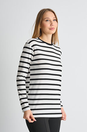 ALEXANDERGARDI Çizgili Uzun Kollu İnce Sweatshirt