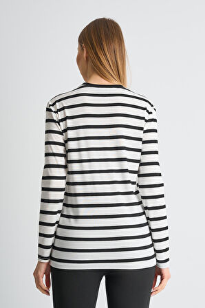 ALEXANDERGARDI Çizgili Uzun Kollu İnce Sweatshirt