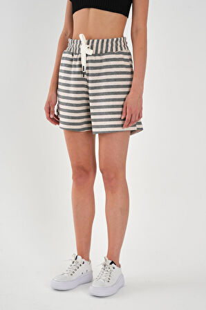ALEXANDERGARDI Büyük Beden Çizgili Şort
