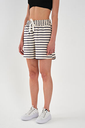 ALEXANDERGARDI Büyük Beden Çizgili Şort