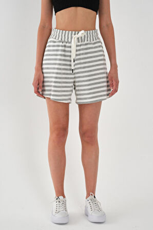 ALEXANDERGARDI Büyük Beden Çizgili Şort