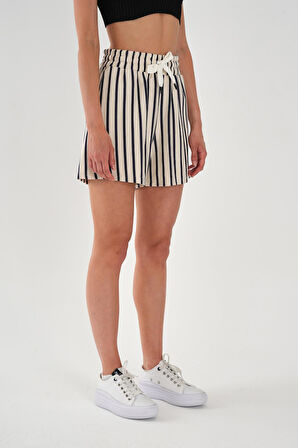 ALEXANDERGARDI Büyük Beden Çizgili Şort
