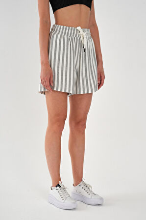 ALEXANDERGARDI Büyük Beden Çizgili Şort