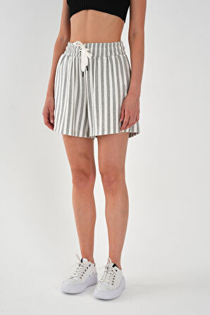 ALEXANDERGARDI Büyük Beden Çizgili Şort