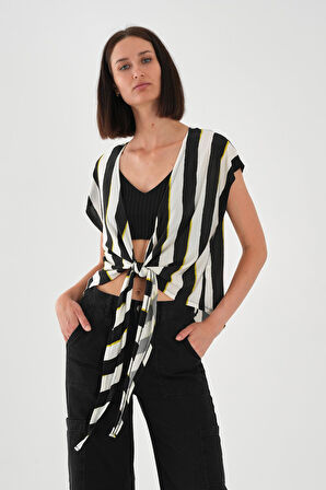 ALEXANDERGARDI Önü Bağlamalı Desenli Bluz