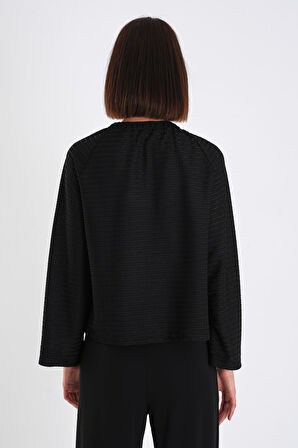 ALEXANDERGARDI Yakası Büzgülü Fermuarlı Kadın Hırka