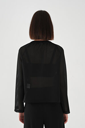 ALEXANDERGARDI Yakası Büzgülü Fermuarlı Kadın Hırka