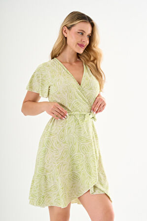 ALEXANDERGARDI Bağlamalı Volanlı Kruvaze Elbise