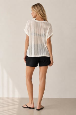 Açık Örgü Oversize Bluz