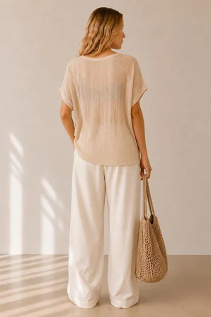 Açık Örgü Oversize Bluz
