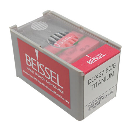 Beissel B27 Sanayi Tipi Overlok Makinesi İğnesi 8/60 Numara Altın  SES uçlu 10 Adet (1 Paket)