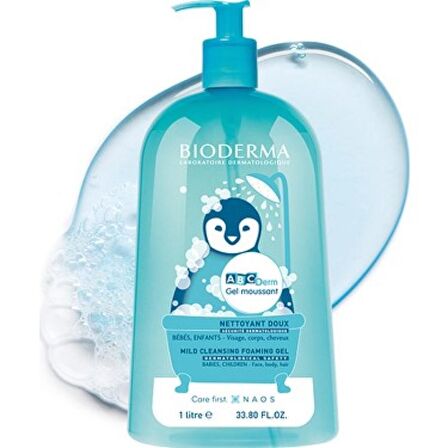 Bioderma Abcderm Hassas Cilt için Temizleyici Parabensiz Yüz Temizleme Jeli 1000 ml 