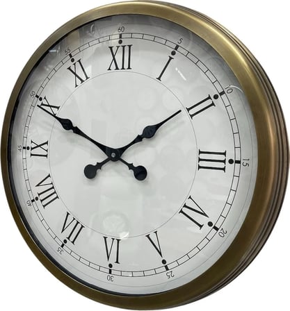 60 cm Eskitme Metal Retro Duvar Saati iegxx