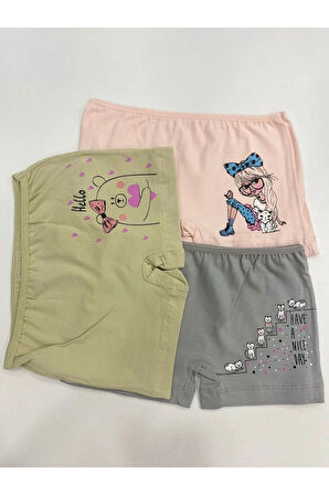 AYS 3lü Kız Boxer Set 1001-1