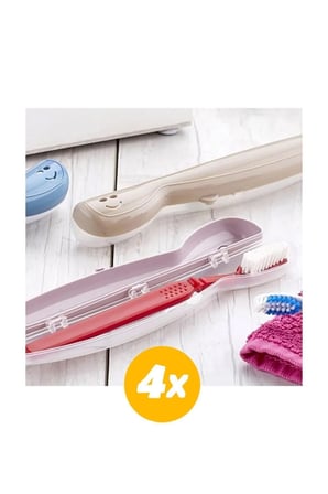 Kapaklı Plastik Diş Fırçalığı Yolculuk İçin Pratik Banyo Malzemesi Muhafaza Kabı