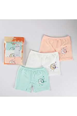 ELMAS Karışık Desen 3lü Kız Çocuk Boxer Set B-79