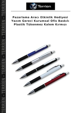 Pazarlama Aracı Etkinlik Hediyesi Yazım Gereci Kurumsal Ofis Baskılı Plastik Tükenmez Kalem Kırmızı
