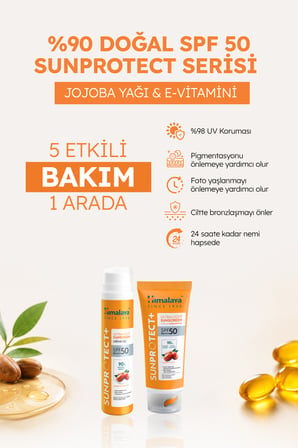 Sun Protect+ Ultra Hafif Yüz Güneş Koruyucu SPF 50 PA++++ 50g | %90 Doğal Kaynak | Jojoba, Vitamin E