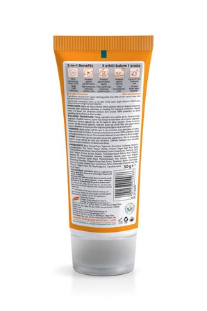 Sun Protect+ Ultra Hafif Yüz Güneş Koruyucu SPF 50 PA++++ 50g | %90 Doğal Kaynak | Jojoba, Vitamin E