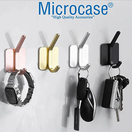 Microcase Yapışkanlı Metal Banyo Mutfak Eşya Havlu Vb. Ürün Askılığı  - SİYAH AL4618  1 Adet