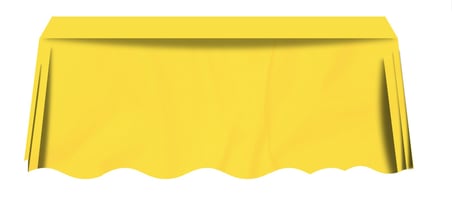 Özel Üretim Salon Parti Sunum Sarı Plastik Düz Masa Örtüsü (120*180 cm)
